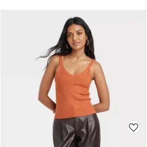 Size 4X A new day Women's Rust Knit Tank Top